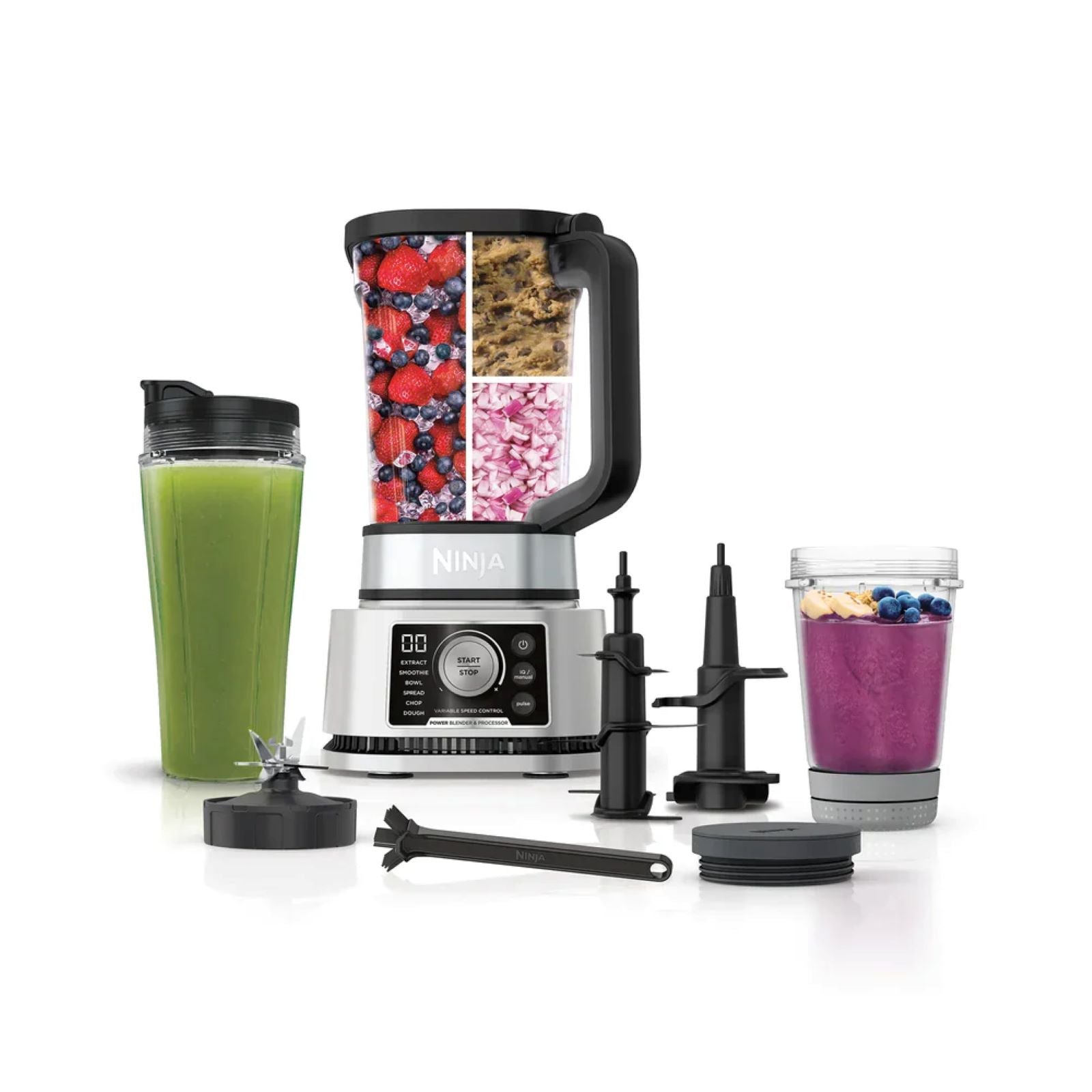 NINJA FOODI 3 IN 1 AKILLI TORK VE AUTO-IQ SİSTEMLİ POWER NUTRİ BLENDERGÜMÜŞ