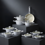 Jumbo Swiss Crystal 19 Parça Light Grey Çeyiz Tencere Seti